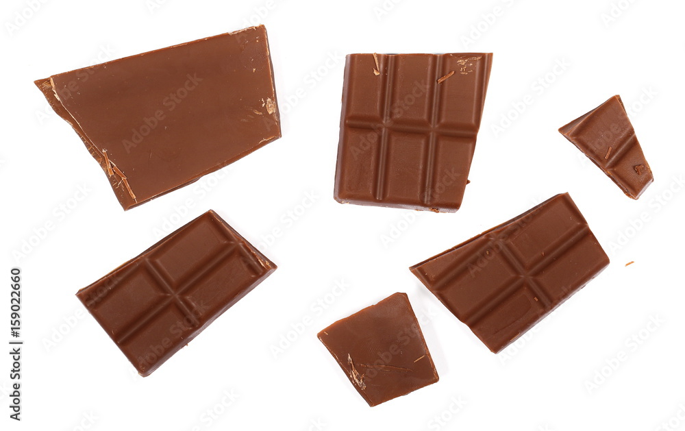 chocolate bars isolated on white background chocolate bars isolated on white background