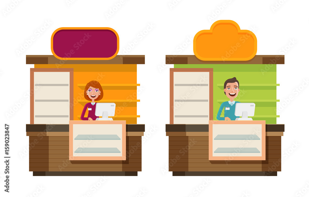 Shop, store, counter, shopping icon. Storefront, showcase, exhibition