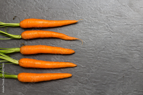 carrots on slate