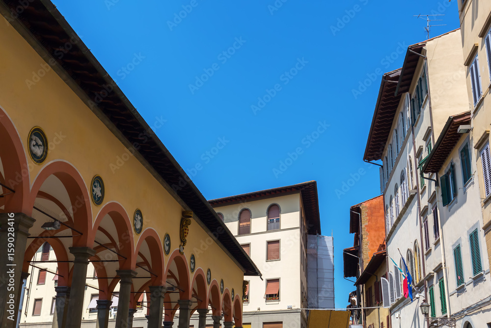 historical buildings in the old town of Florence, Italy