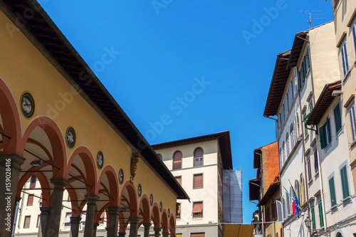 historical buildings in the old town of Florence  Italy