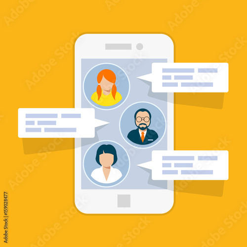 Sms chat interface - short messages on smartphone