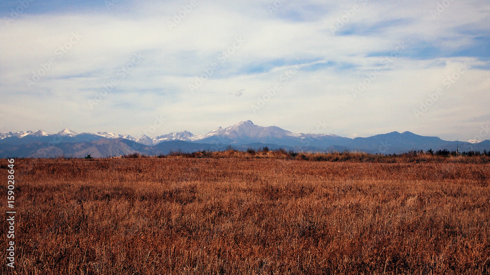 Obraz premium purple mountain - longs peak, colorado