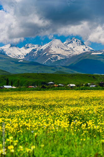 Beautiful view of Mount Aragats  Armenia