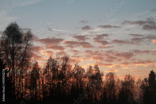 sundown in the autumn