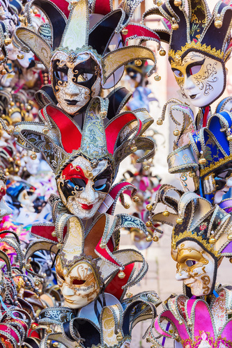 colorful masks of Venetian Carnival