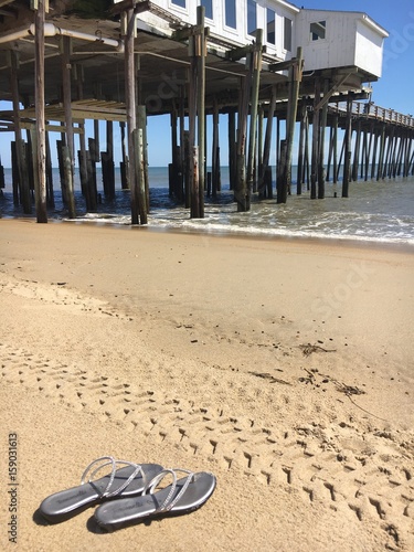 Shoes on beach