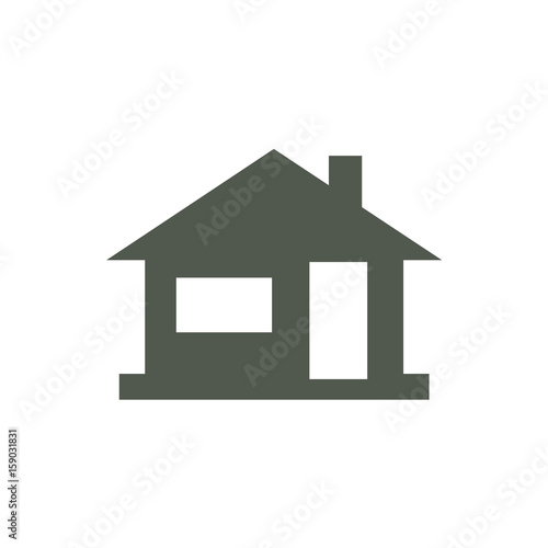 Home icon, house silhouette