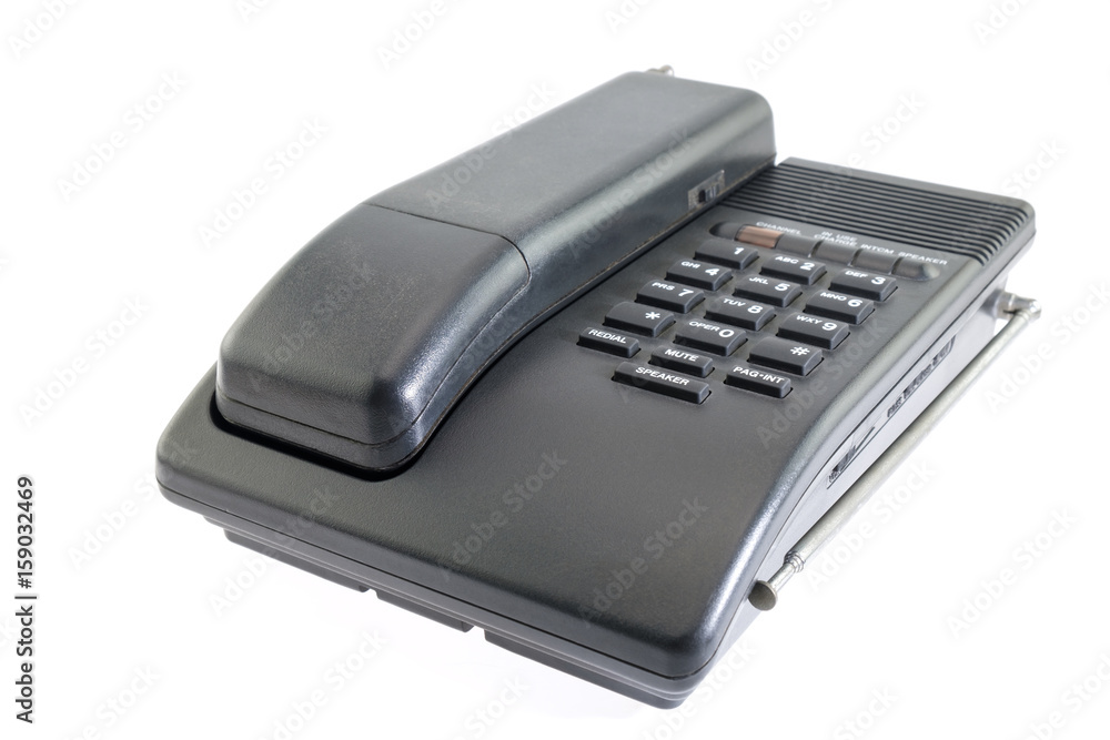 Landline phone / Landline phone, old telephone on white background. Landline phone / Landline phone, old telephone on white background.