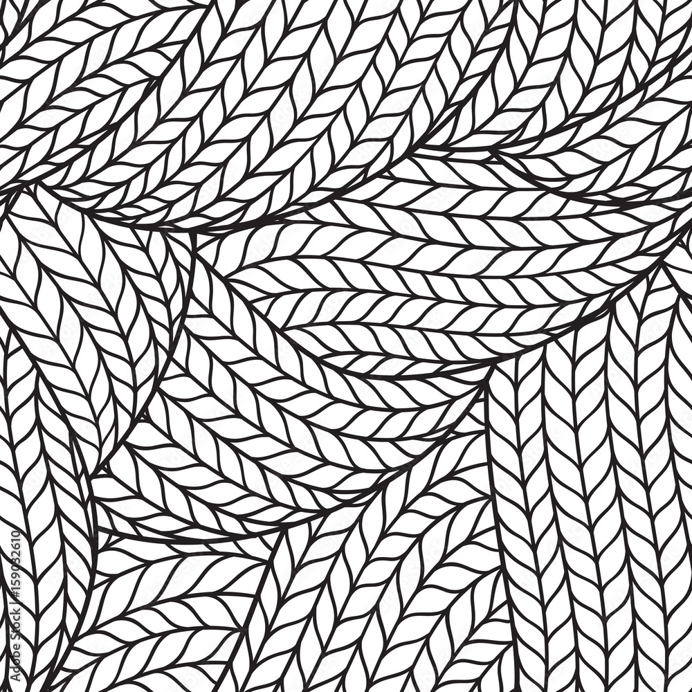 Seamless pattern for coloring book
