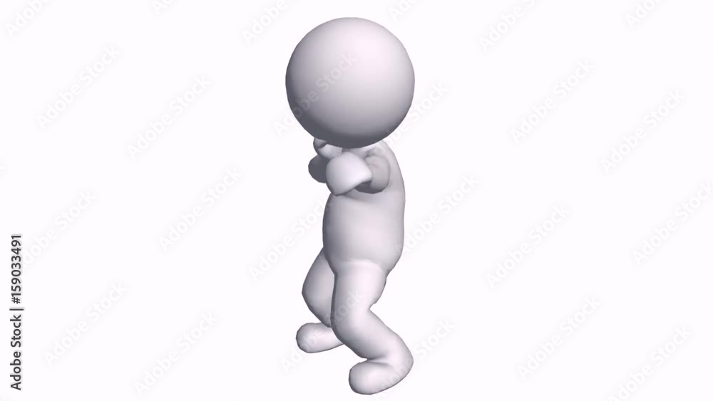 3D cartoon boxer character jump wrestling,comics people boxing. 3D cartoon boxer character jump wrestling,comics people boxing.