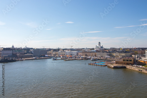 Helsinki cityscape and market square. The capital of Finland. © bphoto