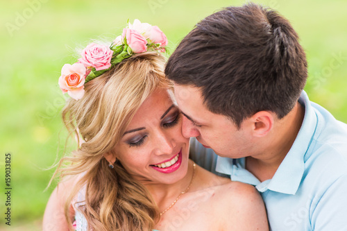 Portrait of happy Couple in love outdoors