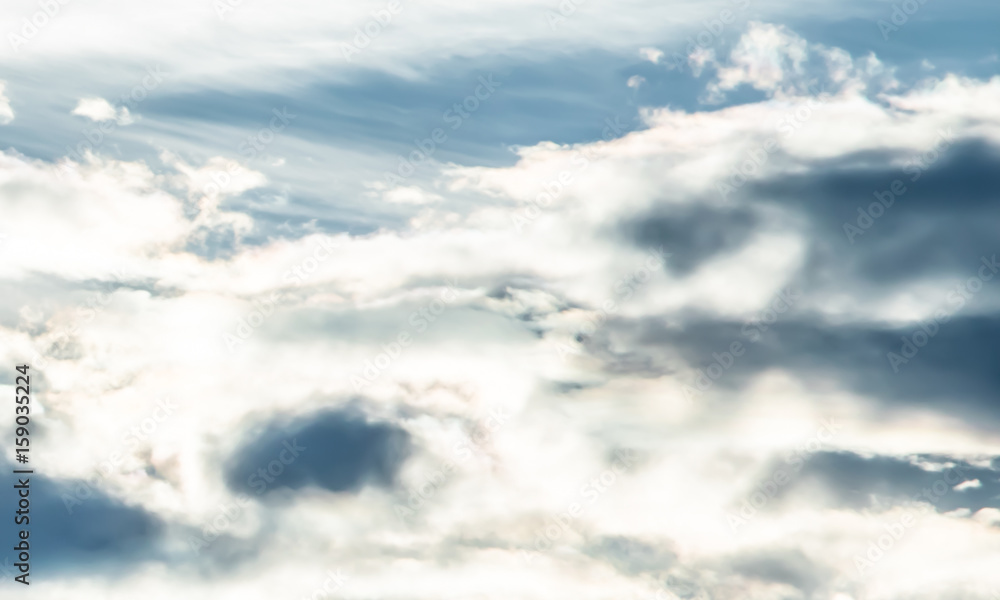 Beautiful summer blue sky with the white clouds for natur background