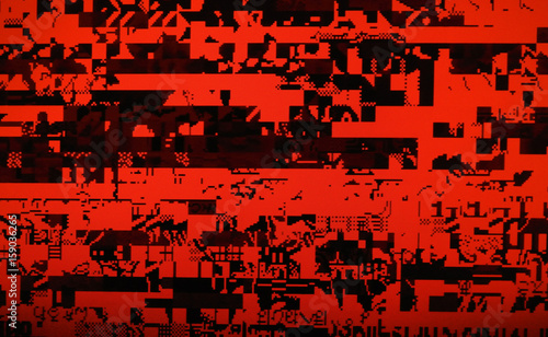 Background of glitch error or complex pixel texture