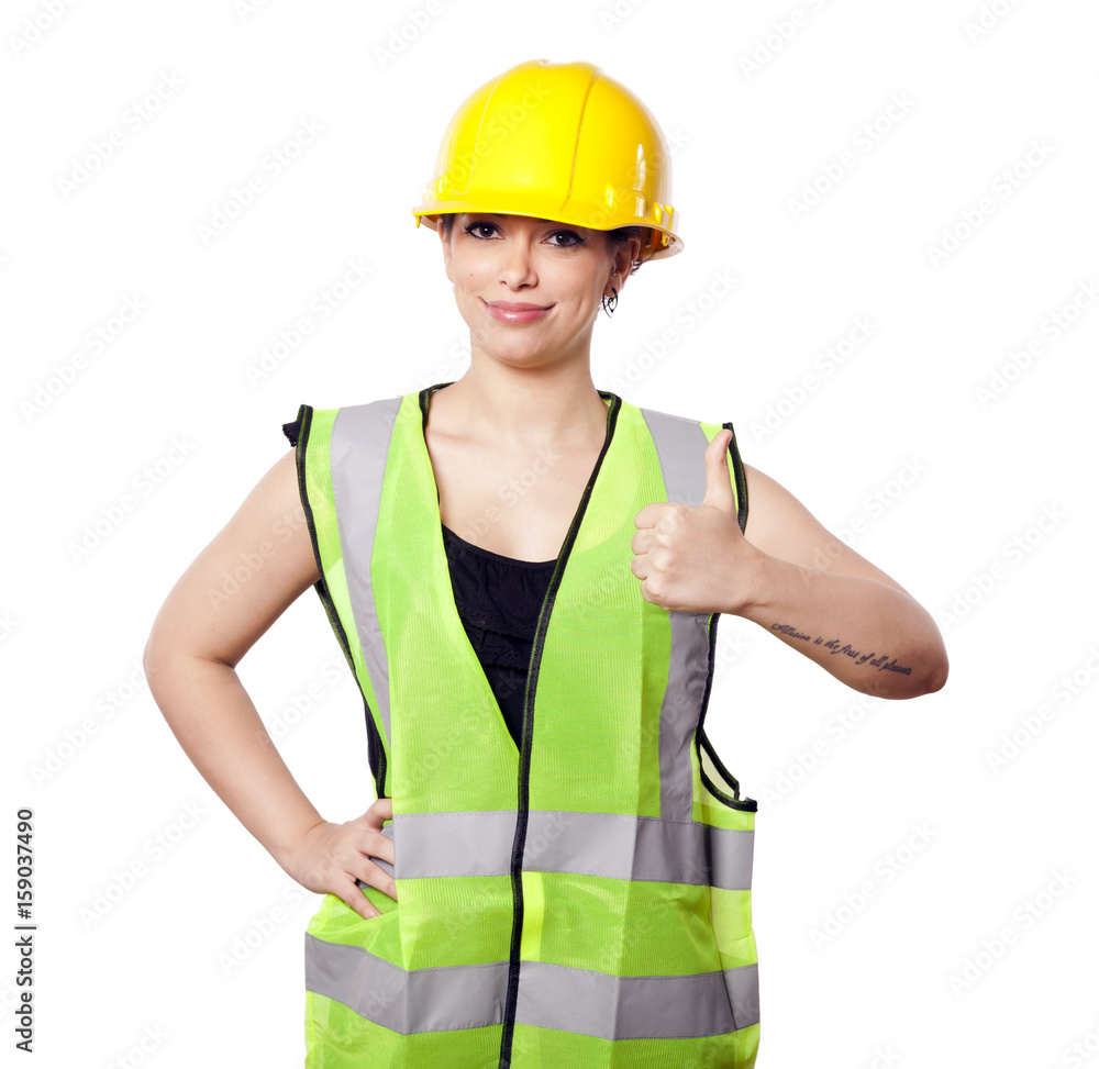 Isolated Safety Gear Woman