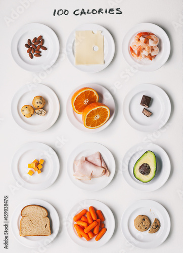 One Hundred Calories Worth Of Different Foods photo