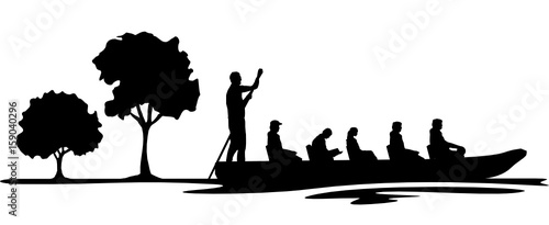 Silhouette Kahnfahrt