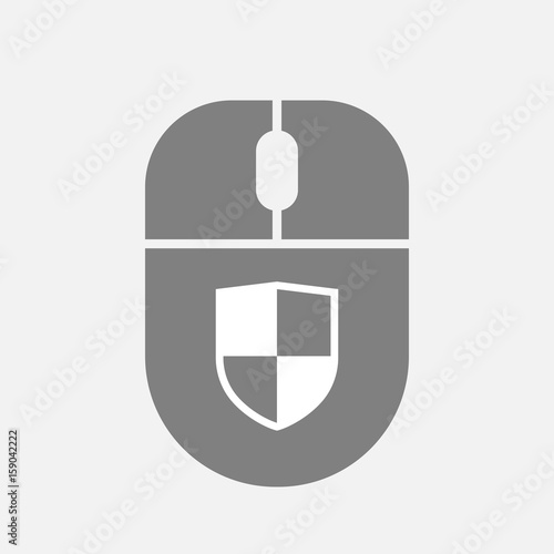 Isolated computer mouse with a shield