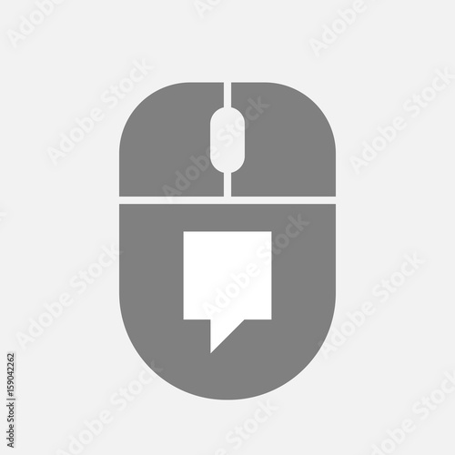 Isolated computer mouse with a tooltip