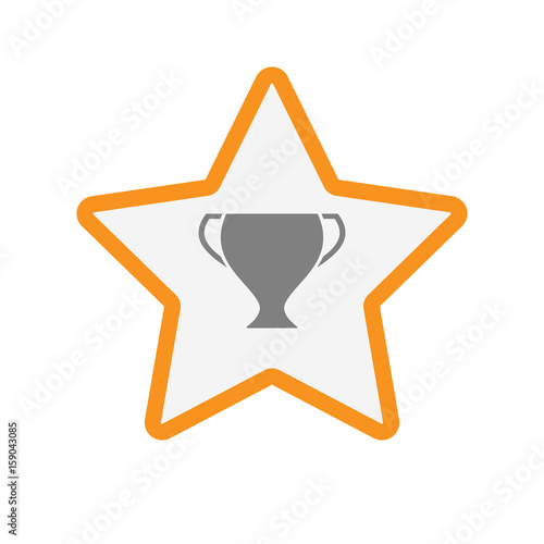 Isolated star with a cup