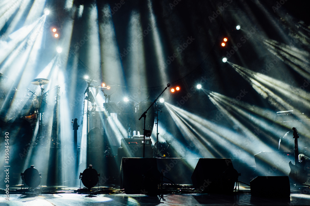 Concert stage with light show setup Stock Photo Adobe Stock