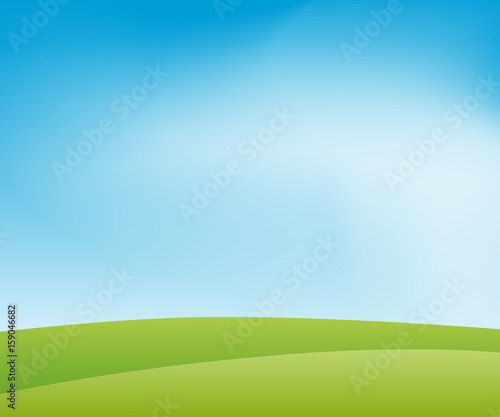 Landscape with hills and sky