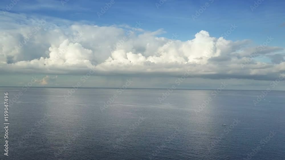 Panoramic aero view from drone on sea, seashore, jungle and mountains, Bali, Indonesia Panoramic aero view from drone on sea, seashore, jungle and mountains, Bali, Indonesia