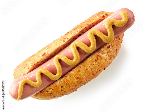 Hotdog with mustard