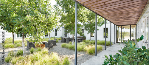 Atrium in beautiful modern design farmhouse