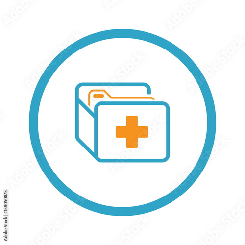 Medical Records Icon. Flat Design.