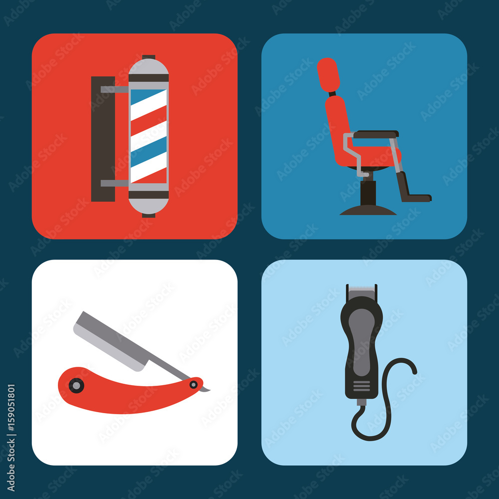 icons set barber shop illustration icon vector graphic design icons set barber shop illustration icon vector graphic design