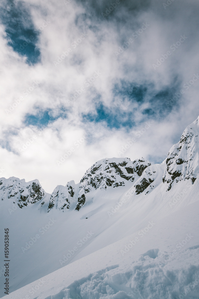snowcoverd alpine mountain landscape snowcoverd alpine mountain landscape
