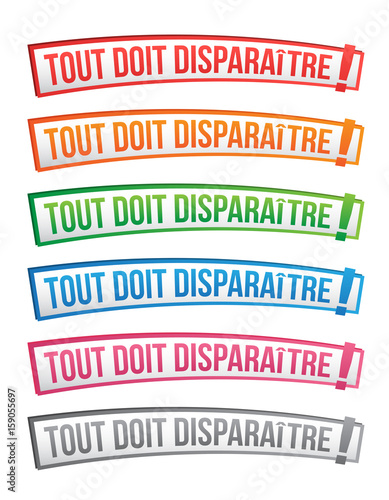 Tout doit disparaître - bandeau étiquette