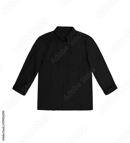 womens shirt in black isolated on white background