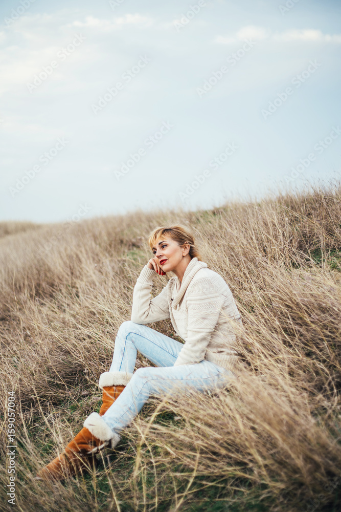 Woman enjoying nature Woman enjoying nature