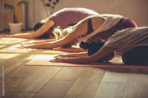 Women in a Yoga Class photo