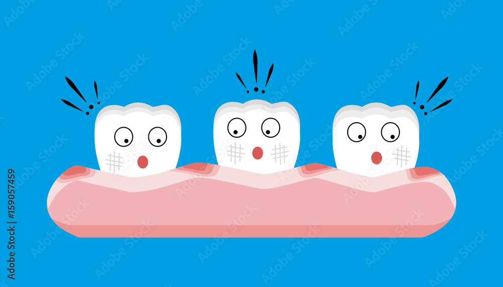 Fototapeta premium Gingivitis and blood ,dental concept