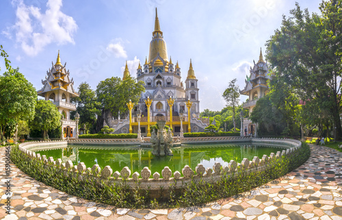 Ho Chi Minh city, Vietnam - June 1st, 2017: Buu Long Pagoda with nice architecture. A peacefull place to calm your mind and soul in Ho Chi Minh city, Vietnam