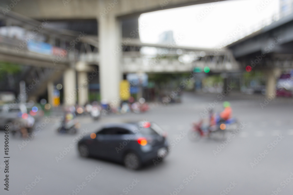 blur traffic scene