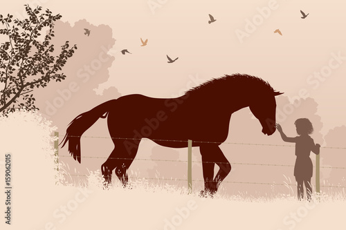 Horse and girl