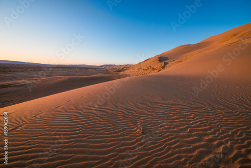 beautiful evening landscape in desert