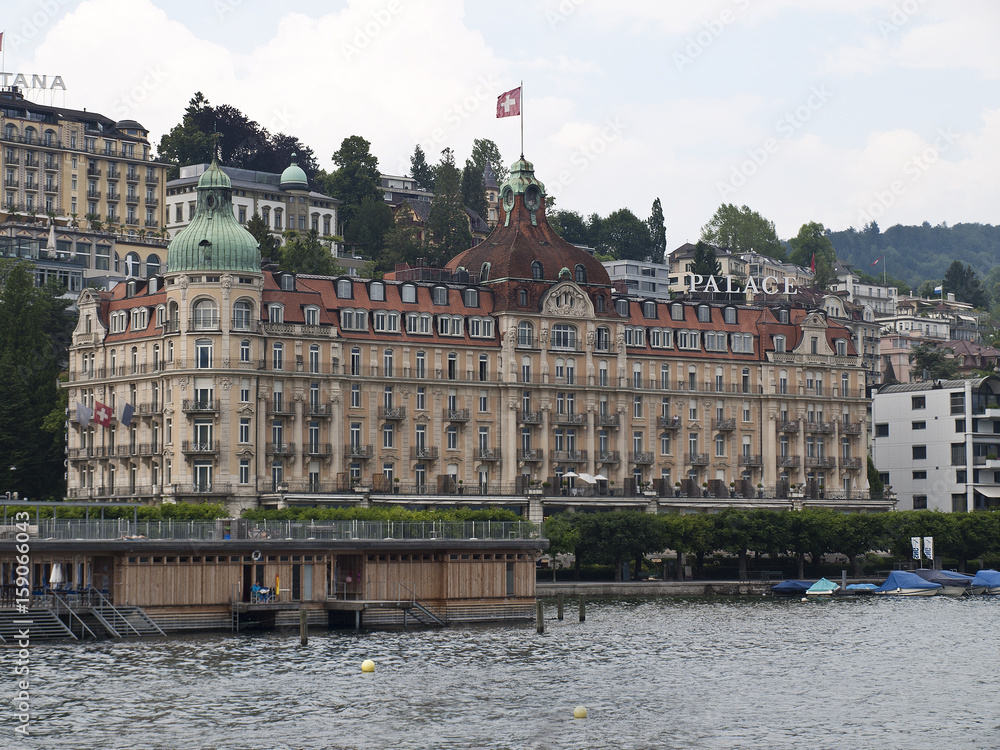 Naklejka premium Lucerne. Promenade