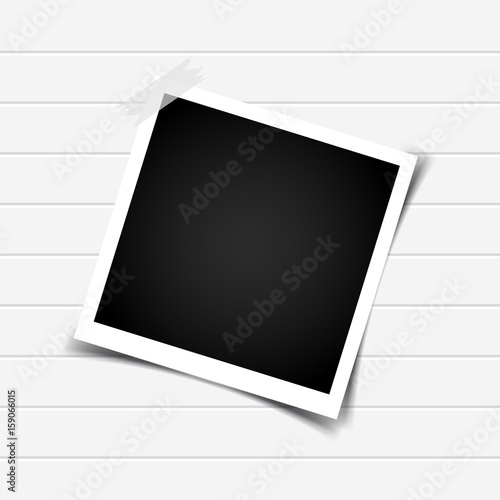 Retro photo frame with shadows. Vector illustration