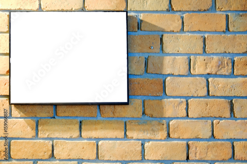 Wallpaper Mural picture frame on red brick wall texture background Torontodigital.ca