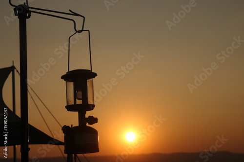 Wallpaper Mural silhouette old lamp in sunset light view Torontodigital.ca