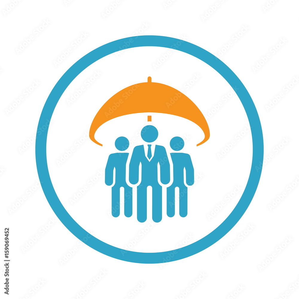 Group Life Insurance Icon. Flat Design. Group Life Insurance Icon. Flat Design.