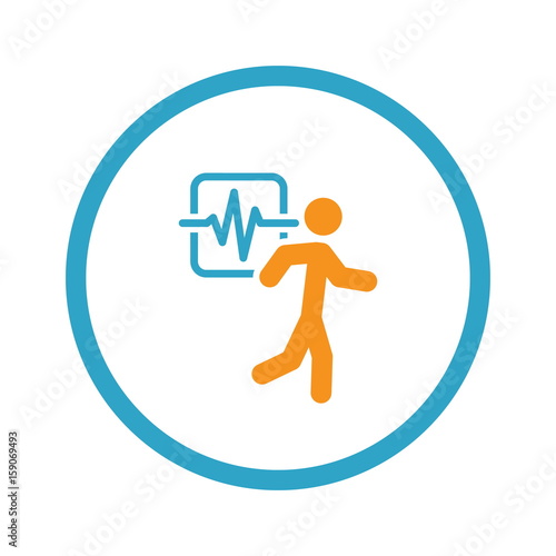 Cardio Workout and Medical Services Icon.