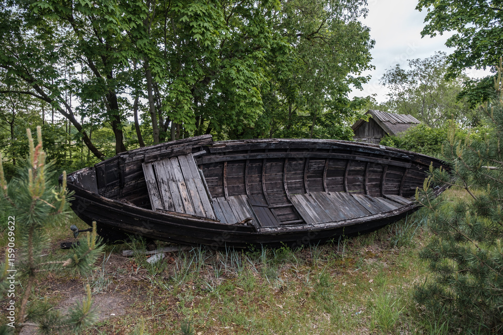 Old fishing boat. Jurmala, Latvia Old fishing boat. Jurmala, Latvia
