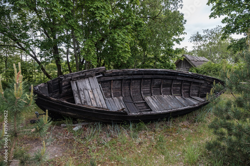 Old fishing boat. Jurmala, Latvia